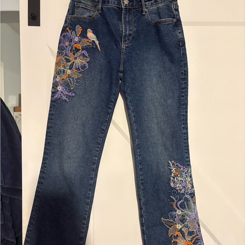 Embroidered Blue Jeans